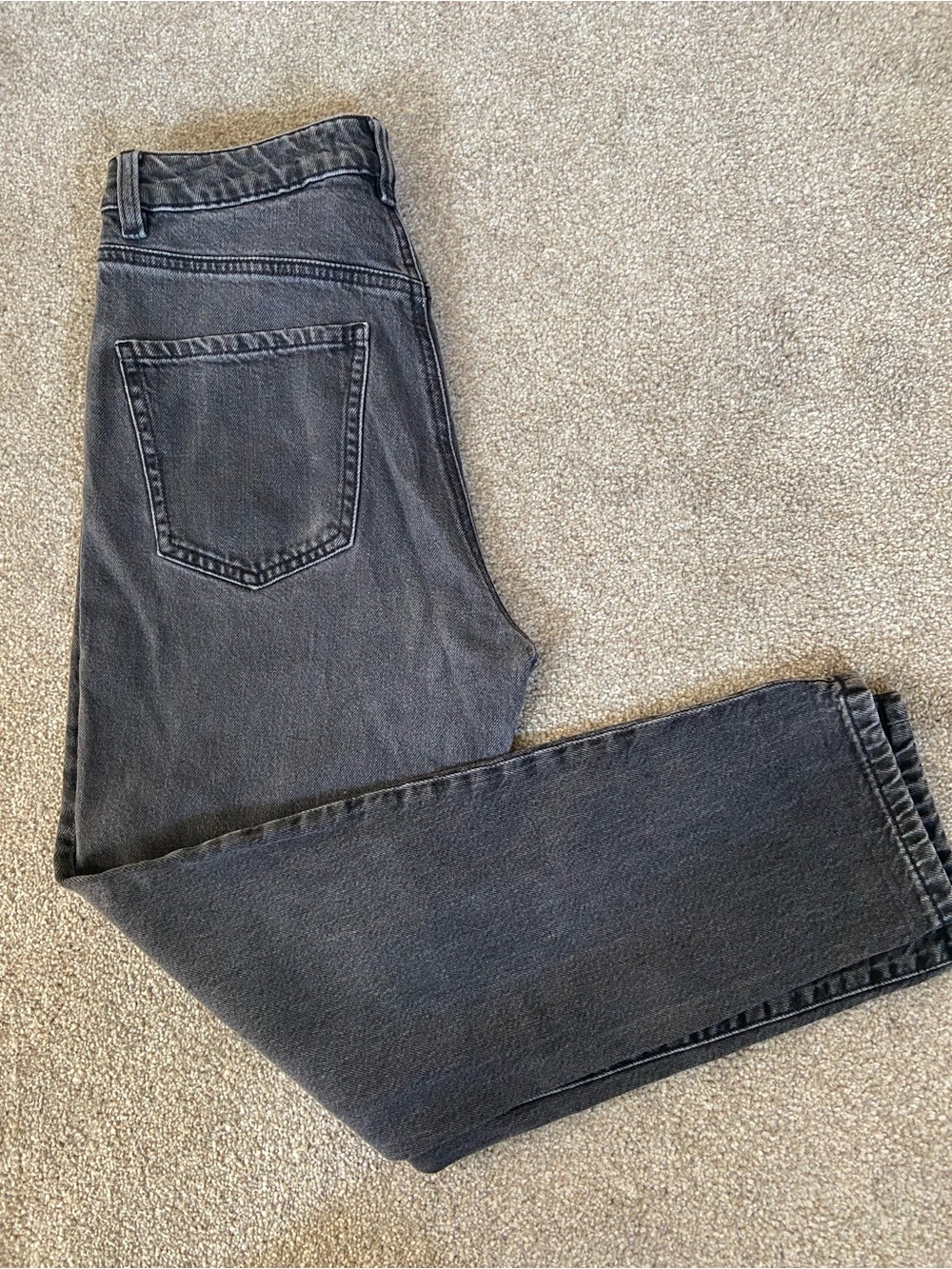 Dynamite High Waist Mom Jeans Washed Black Straight Leg Denim